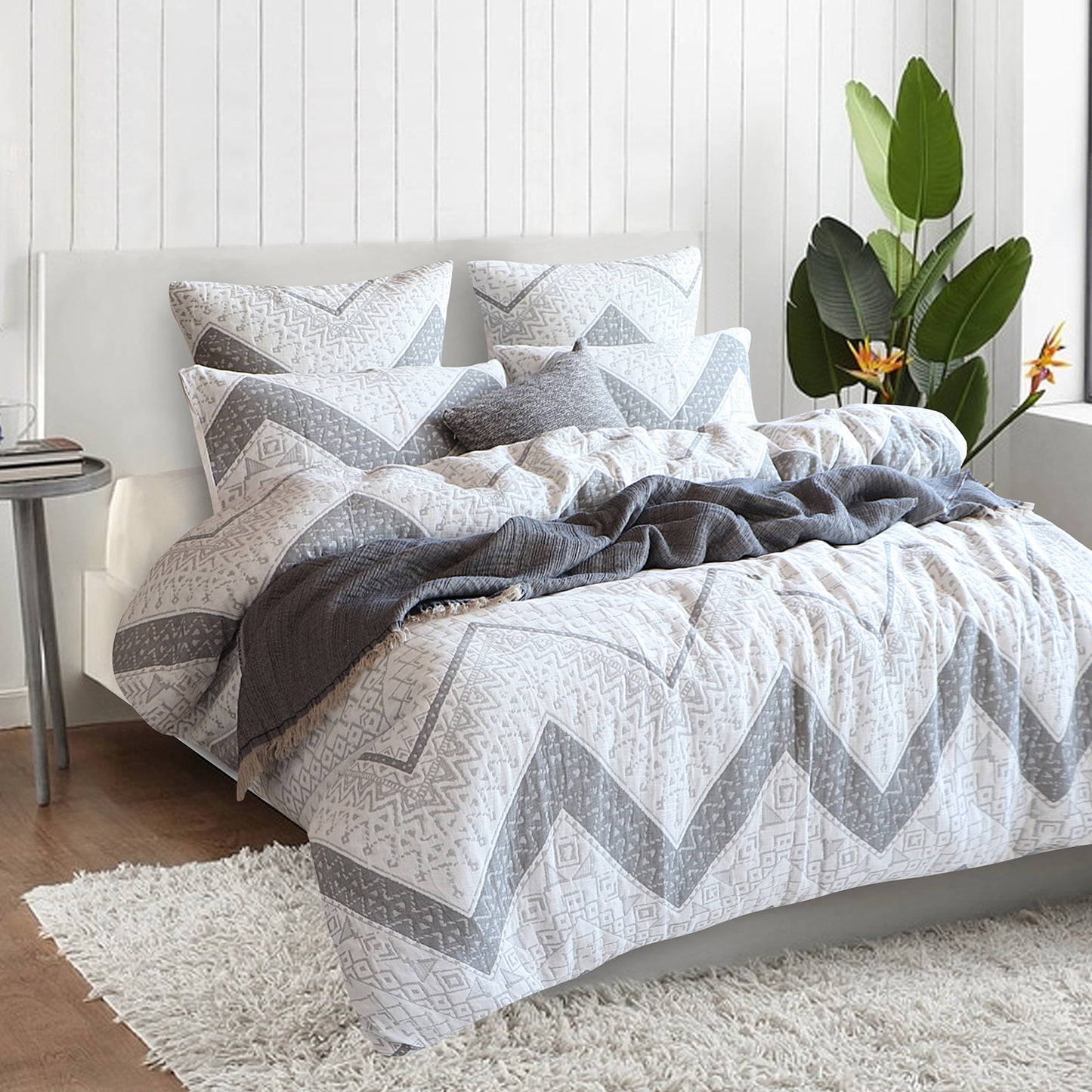 Jacquard Yarn Dye Quilt Cover Set