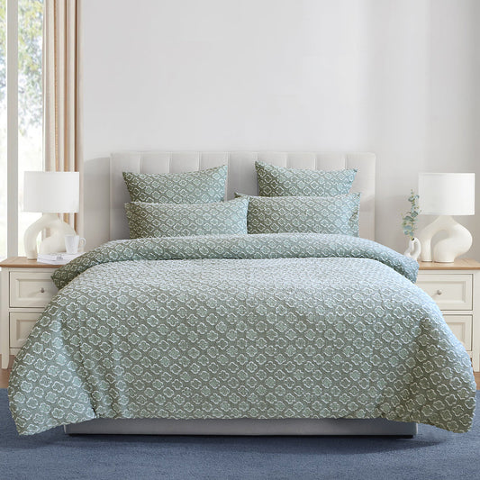 Luna Jacquard Quilt Cover Set - Yarn Dyed