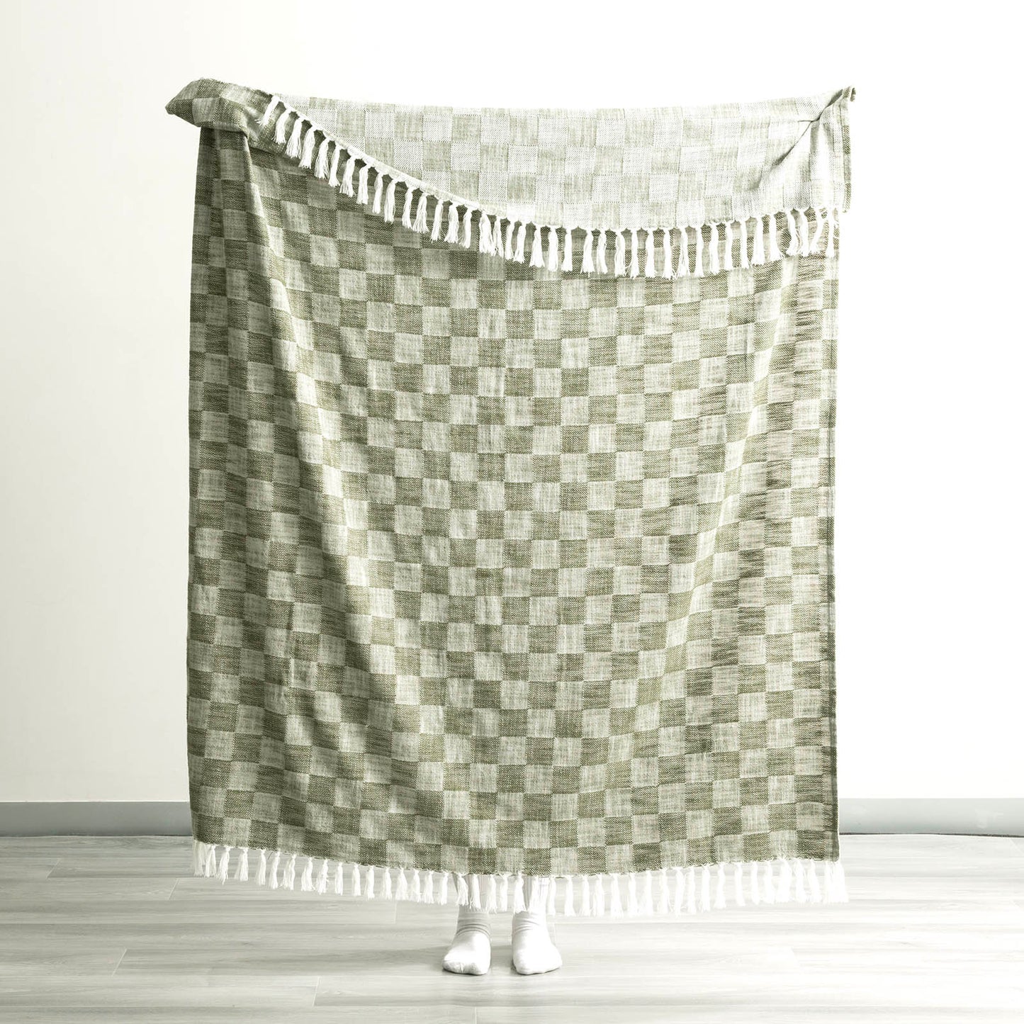 Nevis Checkered Throw - Yarn Dyed Stone Washed