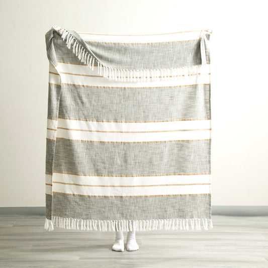 Modena Stripe Throw - Yarn Dyed Stone Washed