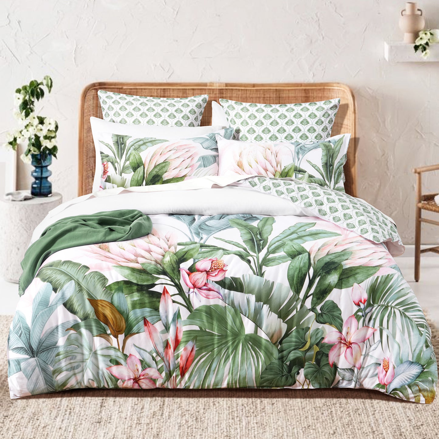 300 TC Cotton Quilt Cover Set - Reversible
