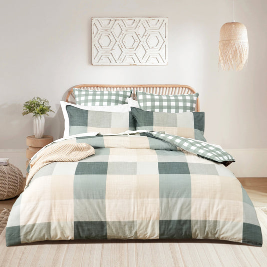 300 TC Cotton Quilt Cover Set - Reversible