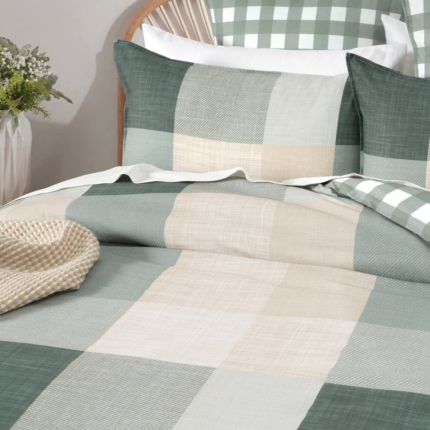 300 TC Cotton Quilt Cover Set - Reversible