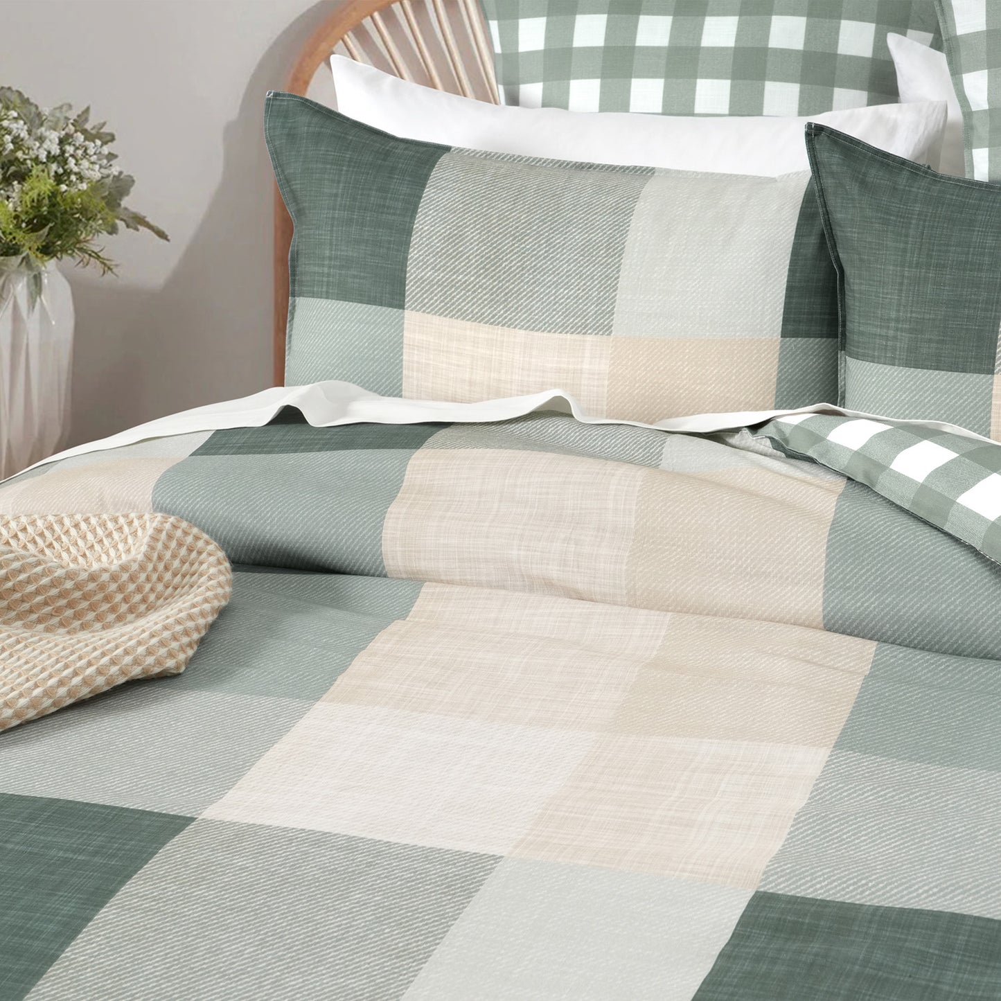 300 TC Cotton Quilt Cover Set - Reversible