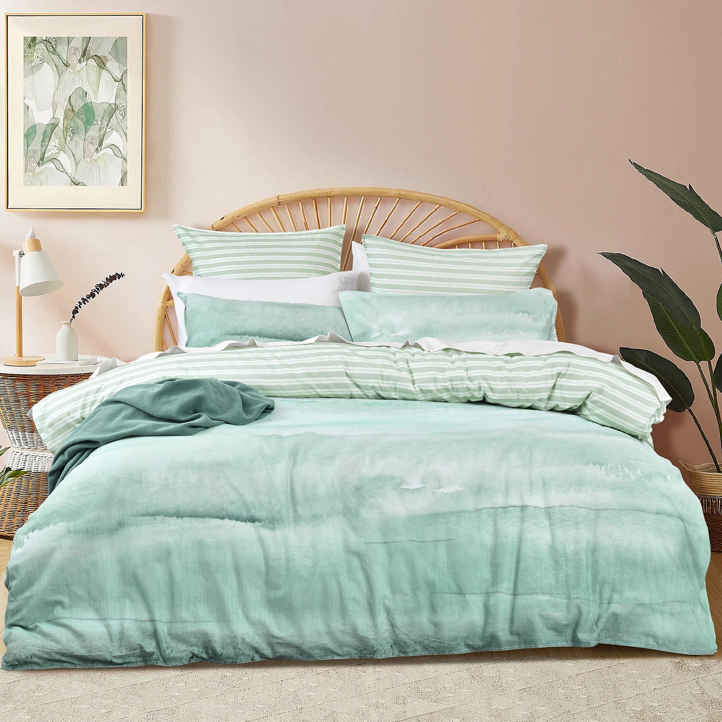 300 TC Cotton Quilt Cover Set - Reversible