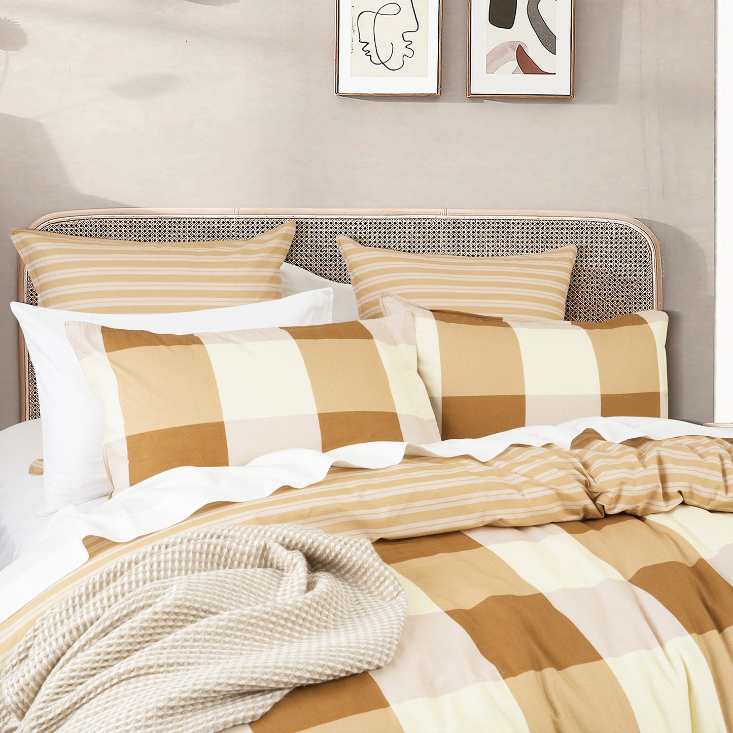 300 TC Cotton Quilt Cover Set - Reversible