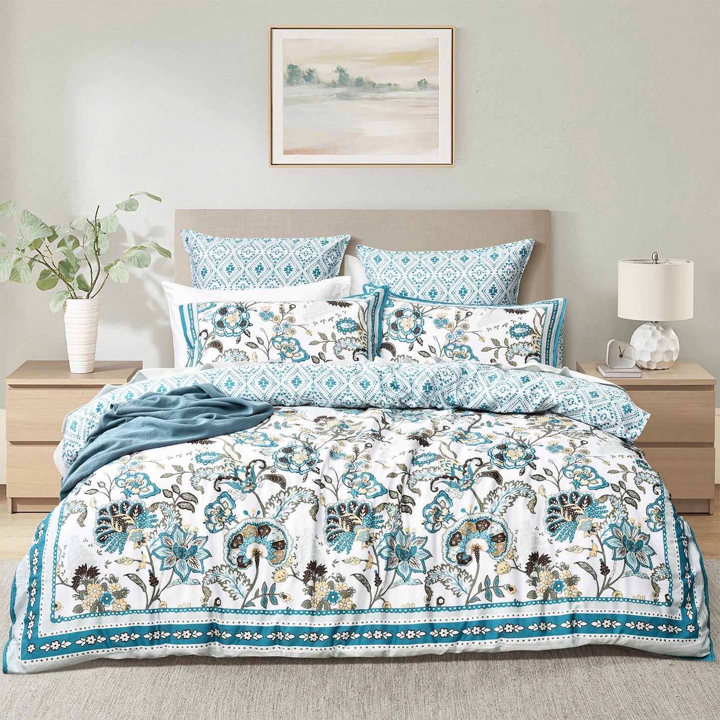 300 TC Cotton Quilt Cover Set - Reversible