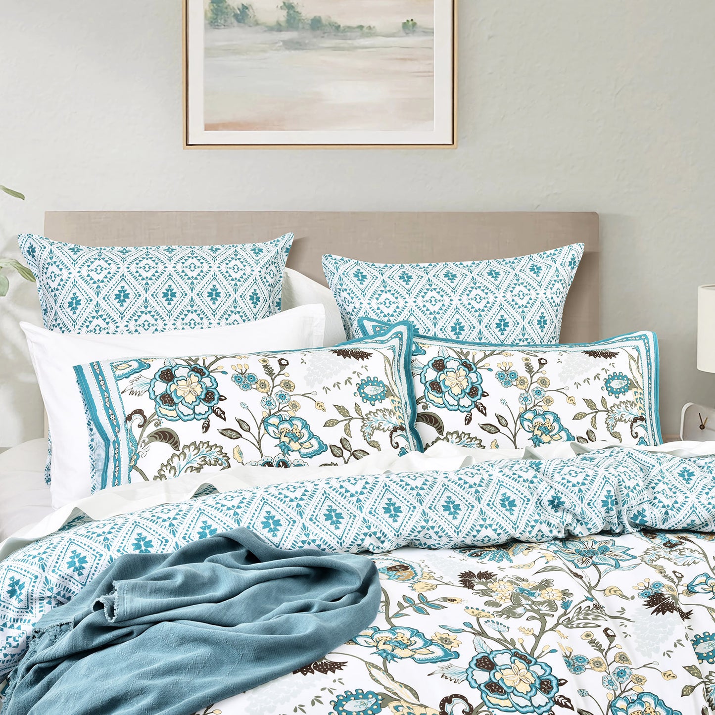 300 TC Cotton Quilt Cover Set - Reversible