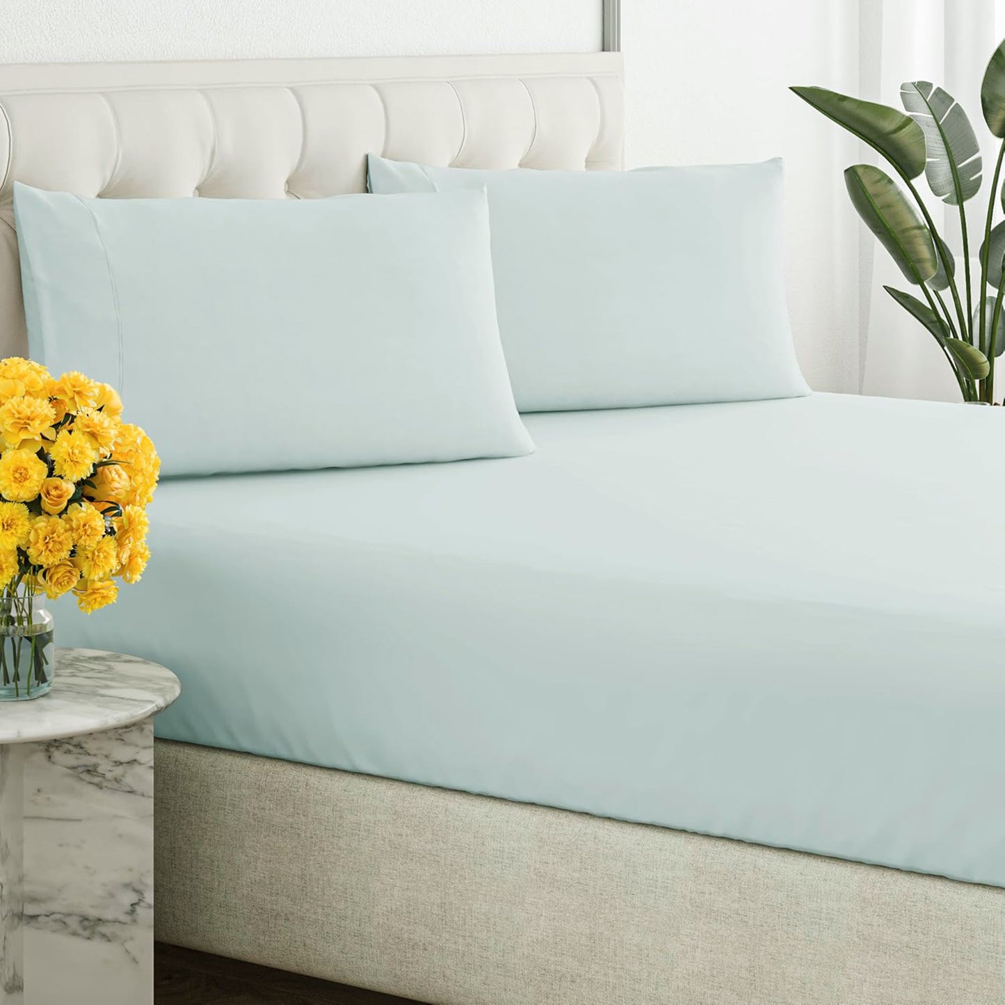 Renee Taylor 300 Thread Count 100% Organic Cotton Fitted and Pillow Case