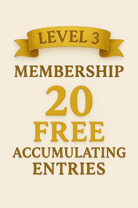 Level 3 Weekly Membership | 20 FREE Accumulating Entries | EXTRA 30% Off Storewide
