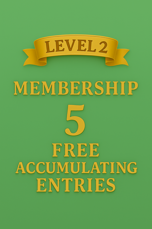 Level 2 Weekly Membership | 5 FREE Accumulating Entries | EXTRA 20% Off Storewide