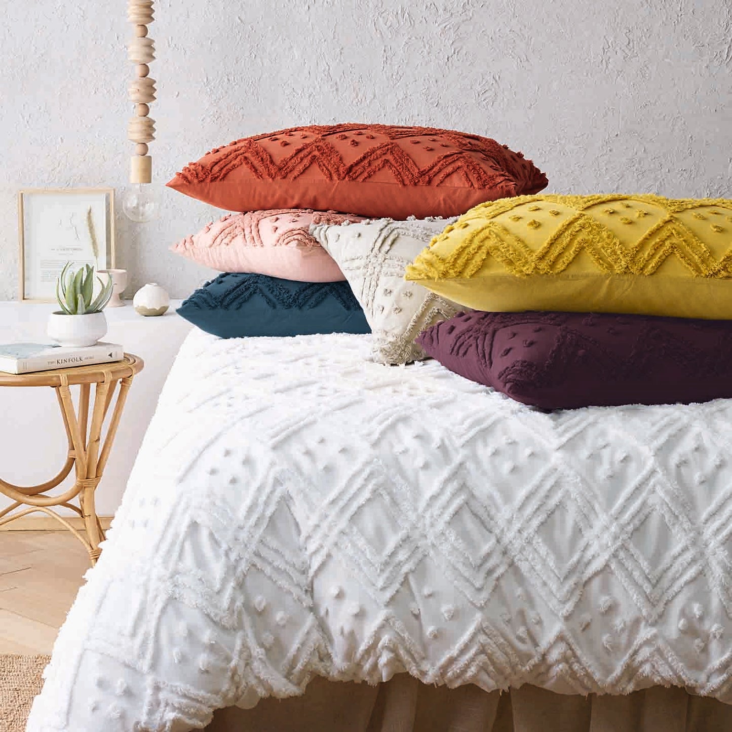 Medallion Cotton Quilt Cover Set - Tufted Vintage Washed